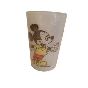 Vintage Walt Disney Prod. 5 oz. Mickey - Donald - Pluto Juice Cup by Eagle Crack